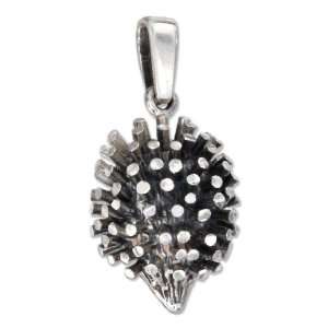    Sterling Silver Three Dimensional Hedgehog Pendant. Jewelry
