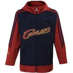 adidas Cleveland Cavaliers Youth Girls Navy Blue Track Jacket (Small 