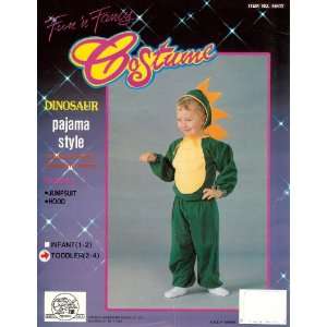  Fun N Fancy Dinosaur Pajama Style Toddler Costume Ages 2 