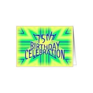    75th Birthday Party Invitation Bright Star Card Toys & Games