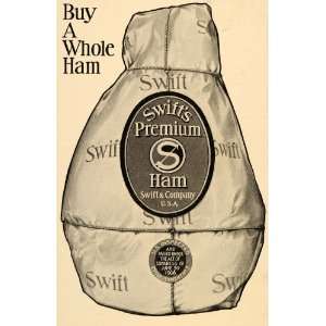 1909 Ad Swifts Premium Ham Meat Act of Congress 1906   Original Print 