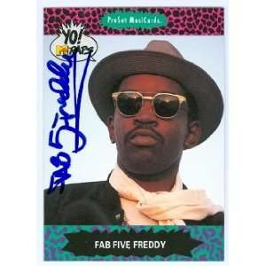  Fab Five Freddy autographed Yo MTV Raps Trading Card 