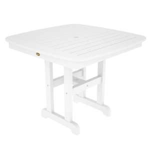  Trex Outdoor Yacht Club 37 Dining Table in Classic White 