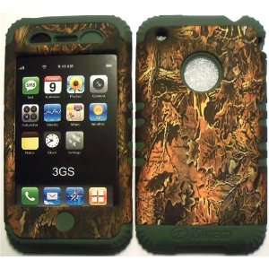  Camo Brown on Sage Silicone for Apple iPhone 3G 3GS Hybrid 