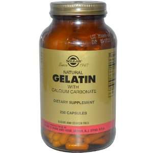  Solgar, Natural Gelatin with Calcium Carbonate, 250 