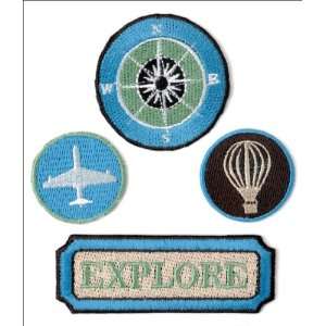  Pack Your Bags Embroidered Badges 4/Pkg 