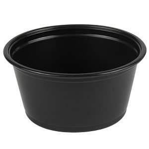   oz Black Plastic Souffle / Portion Cup 2500/CS 
