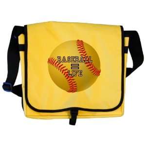  Messenger Bag Baseball Equals Life 