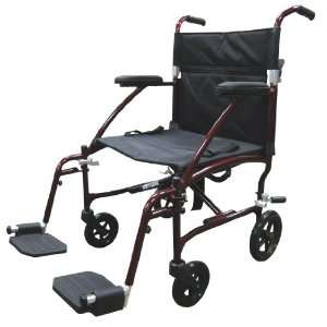  Fly Lite Ultra Lightweight Transport Wheelchair Red 