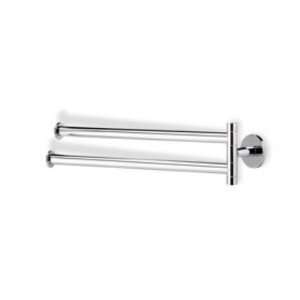   H16 08 Holiday Wall Mounted Swivel Double Towel Bar in Chrome H16 08