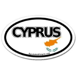  Cyprus Flag Car Bumper Sticker Decal Oval Automotive