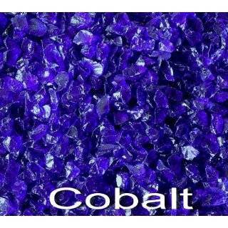  Fire Pit Glass Rocks, COBALT BLUE ~3/8 1/2, 25 LBS Patio 