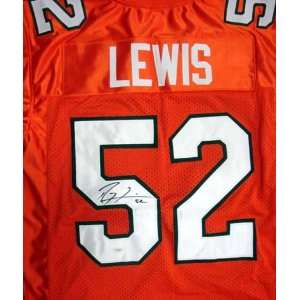   Lewis Autographed University of Miami Jersey JSA Sports Collectibles