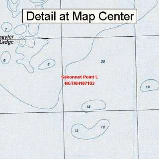 USGS Topographic Quadrangle Map   Sakonnet Point L, Rhode Island 