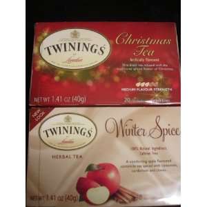 Boxes of Twinings Tea  Christmas Tea & Winter Spice  