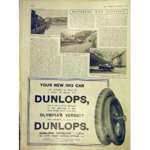  Motor Car Riley Automobile Dunlop Advert Tyre 1912