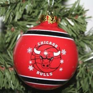  Chicago Bulls 2011 Snowflake Glass Ball Ornament Sports 