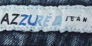 Azzure sz 27 x 31 Stretch Womens Juniors Blue Jeans Denim Pants FM12 