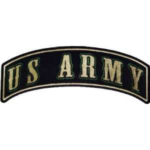  US ARMY BACK ROCKER LARGE Embroidered Biker Vest Patch 