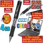Sling Shot DVR Spy Pen 4GB Records Audio Video in Color 5 Hrs + Its a 
