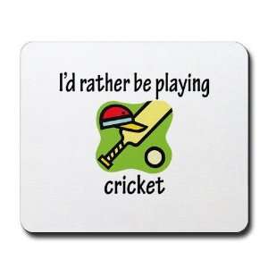 Playing Cricket Sports Mousepad by   Sports 