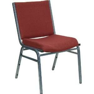    Thickly Padded, Burgundy Fabric Stack Chair