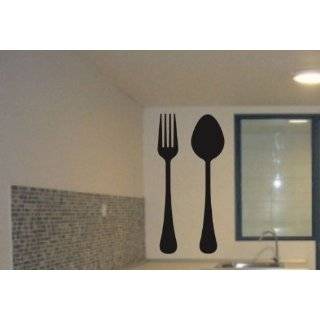 Giant Fork Spoon Kitchen Wall Art Antique Style 