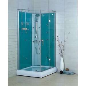  44 x 36 Rectangle Frameless Glass Shower Enclosure with Shower Panel 