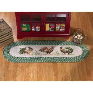  Braided Country Kitchen Rooster Decor Floor Runner By 