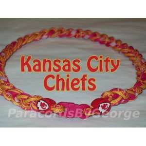   Kansas City Chiefs 3 Rope x50 Titanium Tornado Sport Necklace   18