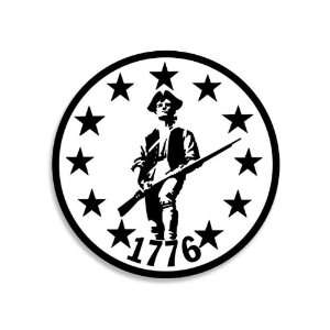  Round Minute Man Patriot 1776 Sticker 