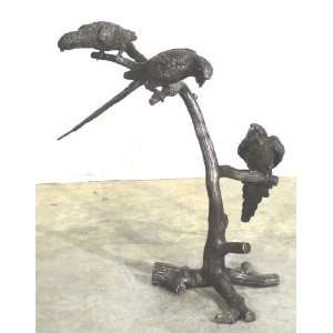   Galleries SRB15024 Medium Parrot with Tree Bronze