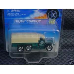 Mattel Hot Wheels 1996 164 Scale Green Troop Convoy Truck Die Cast 