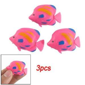  Como 3 Pcs Movable Tail Hot Pink Floating Fish for 