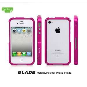  Rose Pink Aluminium Blade Metal Bumper Case for iPhone 4 