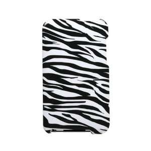  iPod Touch 2nd 3rd Black Skin plus White Zebra Rubber Case 