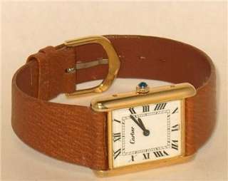 Very Clean Mens Cartier Tank Swiss Made Designer Watch  
