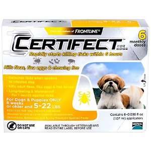  Certifect For Dogs 6pk Small 5 22lbs Flea/tick Topical 