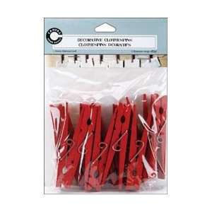  Canvas Corp Decorative Clothespins 12/Pkg Red; 3 Items 