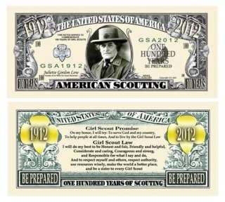 girl scouts of america 100 years of scouting dollar bills 50 $ 14 99
