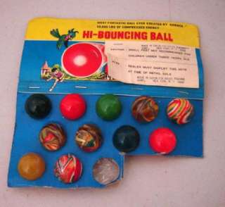 Vintage 1960s HI BOUNCING BALL STORE DISPLAY CARD SUPERBALL  