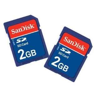  2GB SD Memory Card 2 Pack Electronics