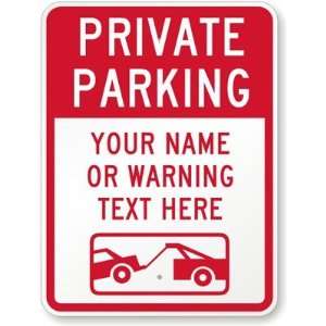   (with Car Towing Graphic) Aluminum Sign, 24 x 18