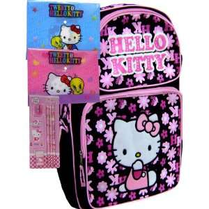  New Hello Kitty Pink Graphics Backpack Includes Folders 