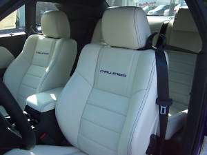2010 Dodge Challenger Leather Covers With Embroidery  
