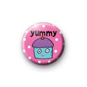 YUMMY CUPCAKE Pinback Button 1.25 Pin / Badge