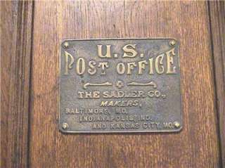 Antique SADLER Oak Post Office  