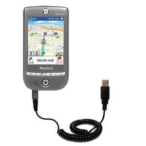  Coiled USB Cable for the Pharos GPS 525 with Power Hot 