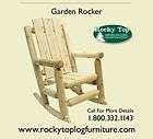 Garden Rocker, Cedar Rustic Log Deck Patio Furniture
