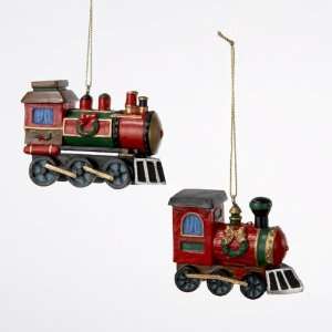Club Pack of 12 Red Locomotive Train Christmas Ornaments 2.75  